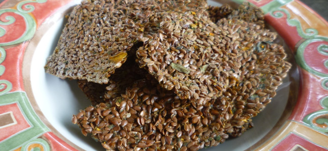 Savory Flaxseed Crackers Savory Flaxseed Crackers