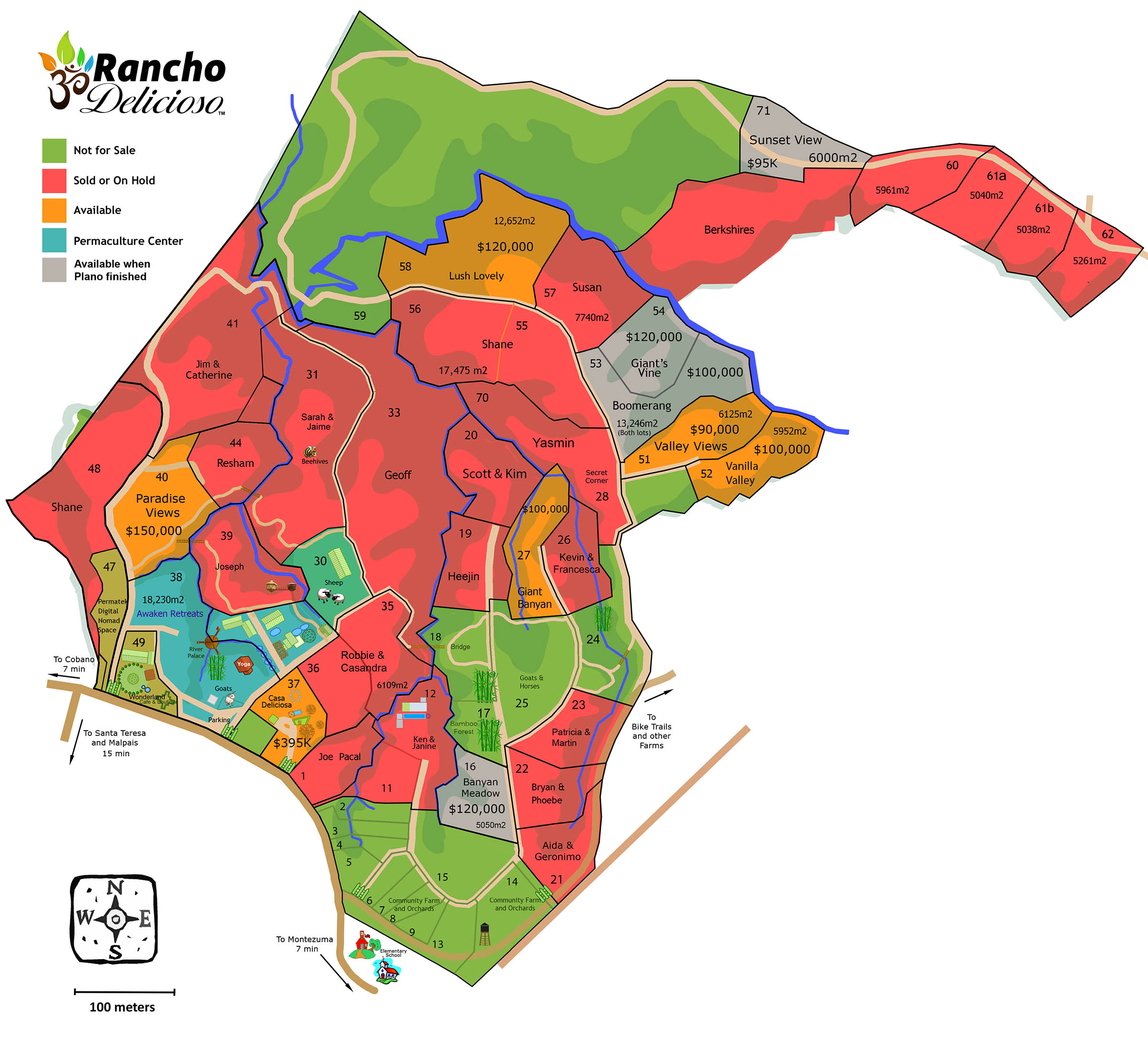 Costa Rica Eco Village Map