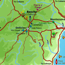 Map of Delicias, Montezuma